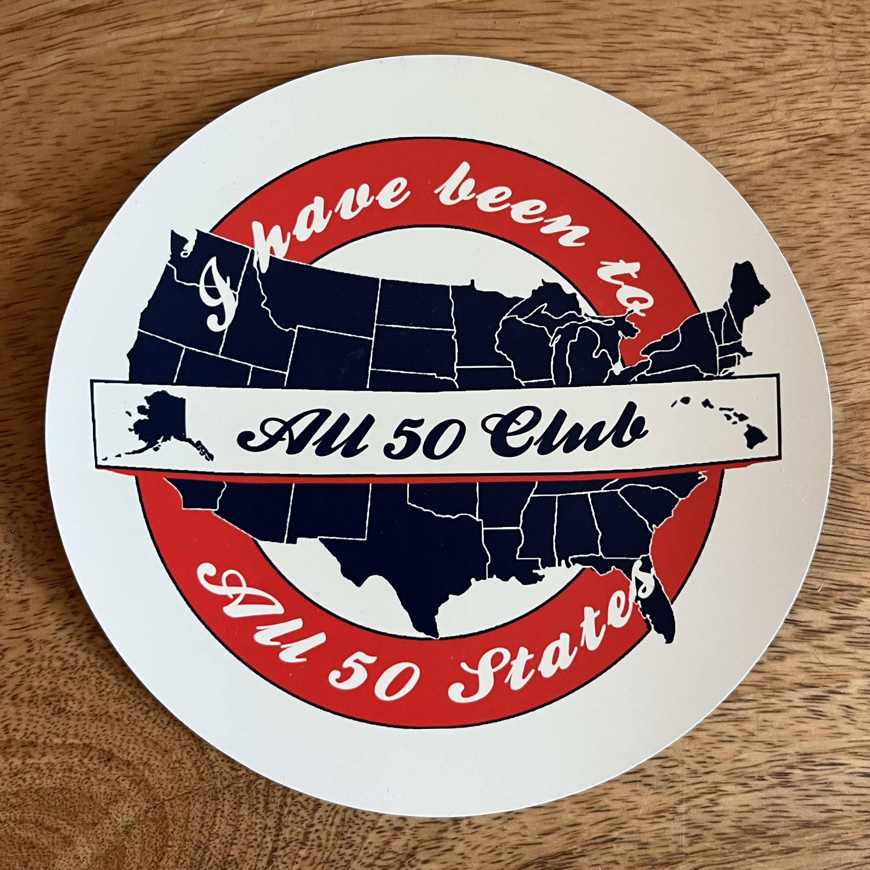 All Fifty Club logo magnet - I have been to  all 50 states