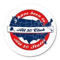 All Fifty Club logo magnet - I have been to  all 50 states