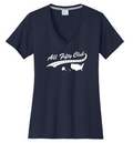 All Fifty Club Shirt Visited all 50 Navy Ladies V-Neck
